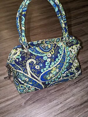 Vera Bradley Paisley Blue Green Floral Chain Adjustable Strap Purse Bag • $10.49