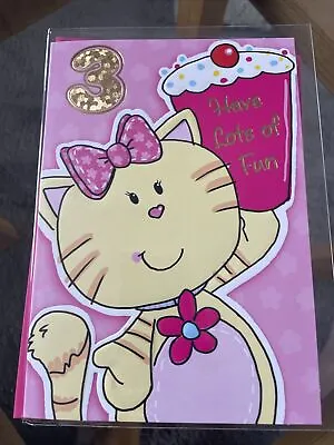 Happy Birthday Card 3 Year Old Girl • £1.85