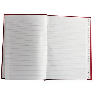 A5 A-Z INDEXED HARD BACK BOOK (RED) -   Choice Of Quantity With FREE P&P • £4.90