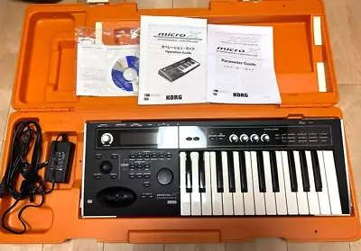 Korg Micro X Synthesizer/controller Black W/ Case Power Supply MicroX Excellent • $355