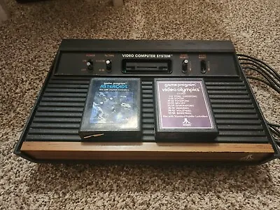 Vintage Atari 2600 Console Video Computer System & Asteroids-READ • $35