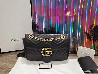 $2149 • Buy Gucci GG Handbag Marmont Small Matelassé Shoulder Bag As New