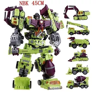 NBK Transformation Devastator 6 In 1 Action Figure Engineering Truck Robot Toy • $21.99