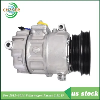 For 2012-2014 Volkswagen Passat 2.5L L5 A/C Compressor With Clutch CO 4574JC • $104.58