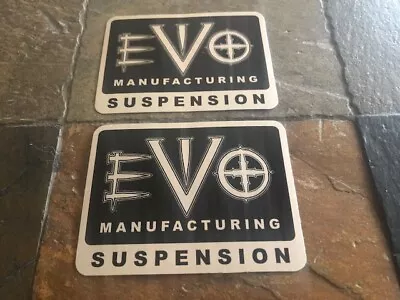 Evo Suspension Manufacturing Stickers 2pc Set • $3.95