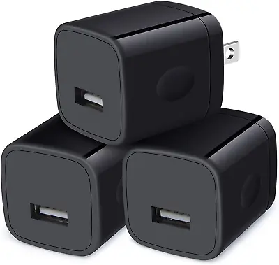 Fast Charging Block Phone USB Wall Charger Cube For IPhone IPad Samsung 3 PACK • $13.99