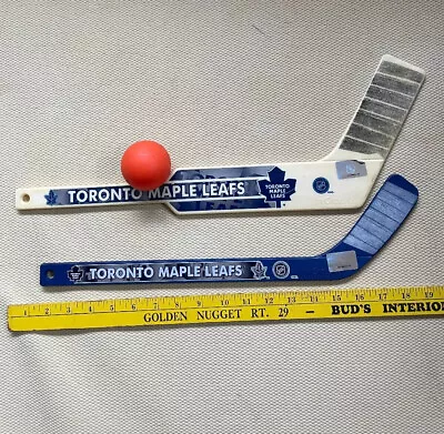 Two (2)Toronto Maple Leafs Hockey Sticks- Plastic Mini Hockey Stick - 16  • $7.99