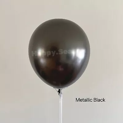 12 Inch Metallic Balloons Metal Chrome Shiny Latex Happy Birthday Wedding Party • $22.99