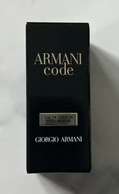 £10.80 • Buy GIORGIO ARMANI Code Eau De Parfum Pour Homme 4ml Miniature NEW