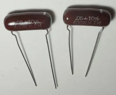 Matched Pair .05uf 400Vdc Elmenco Paper  Mylar Capacitors • $5.25