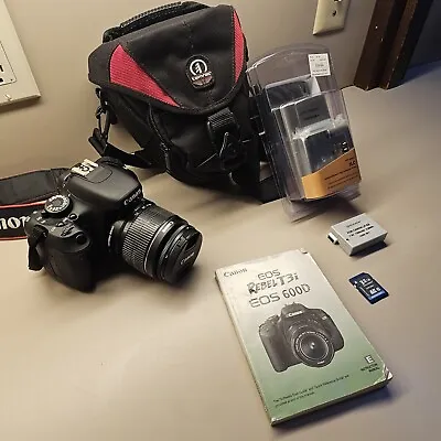 Canon EOS Rebel T3i 600D 18.0MP Camera EF-S 18-55mm Lense W Case 32 GB Charger • $182.69