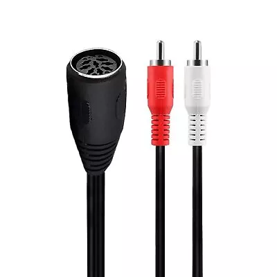 DIN 8Pin To 2RCA Cable DIN 8 Pin Female To 2RCA Red White Male Stereo Audio ... • $20.50