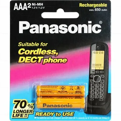 Panasonic Cordless Phone Low Self Discharge AAA NiMH Batteries • $17.99