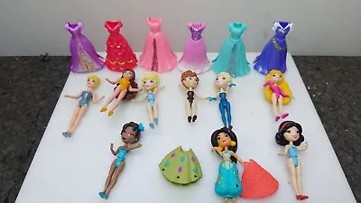 £14.99 • Buy Disney Princess Magiclip Magic Clip On Dresses Dolls Bundle