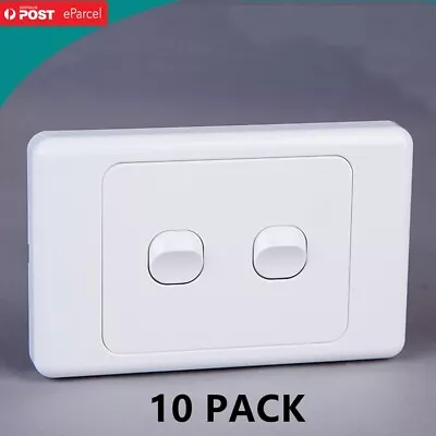 10 X 2 Gang Double Wall Switch - 2 Way Switching - Electrical Light Switch - SAA • $27.99