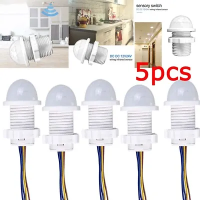 5Pcs PIR Infrared Motion Sensor Detector Smart Switch Lamp Switch Auto 110V220V • $14.89