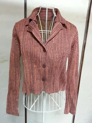 Orange Brown Jacket PLEATS PLEASE Issey Miyake VG • $89.99