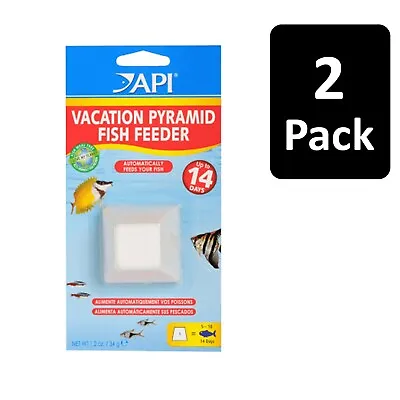 2 X API Vacation Pyramid 14 Day Fish Feeder Automatically Feeds Your Fish • £8.99