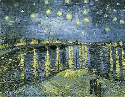 Starry Night Over The Rhone Vincent Van Gogh Giclee Fine Art Paper Repro • $59.95