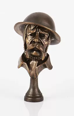 WW1 Old Bill Bust (Bairnsfather) With Helmet Trench Art Style Bronze Pipe Tamper • $115.66