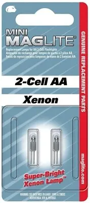 Maglite Replacement Lamps For 2 Cell AA Mini Flashlight LED Super Bright 2 Pack • $13.99