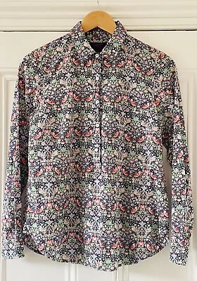 J.CREW X Liberty Women’s Multi Floral Long-Sleeved Blouse ShIrt UK 8 EU 36 US 4 • £34.99