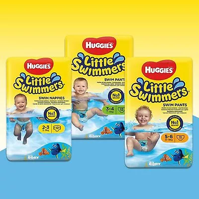 Huggies Little Swimmers Disposable Swim Nappy Disney Baby Nappies For Swimming • £4.50