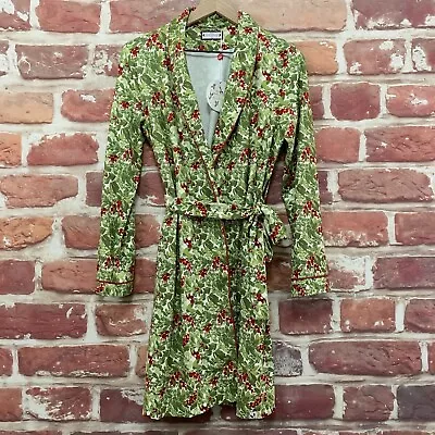 Sweet Honey Bathrobe Womens Small Green Multicolor Berries Leaves Pool Spa Robe • $33.14