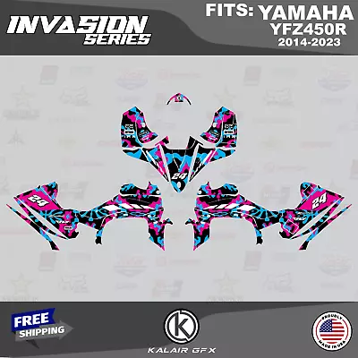 Graphics Kit For Yamaha YFZ450R (2014-2023) Invasion Series Magenta • $192.99