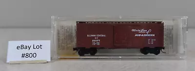 (Lot 800) N Scale Model Micro Trains 40' Box Car Illinois Central 22377 • $8.50