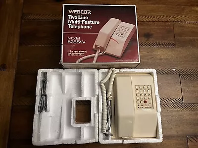 Vintage Webcor 828SW Two Line Multi Feature Phone W/ Original Package NOT TESTED • $49.99