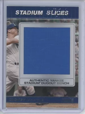 Mickey Mantle 2008 Tsc Topps Stadium Club Slices Yankees Dugout Bench Relic /89 • $124.99