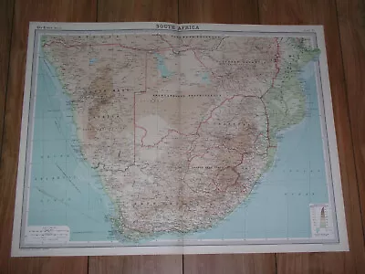 1922 Vintage Map Of South Africa Namibia Rhodesia Zimbabwe Botswana • £28.20