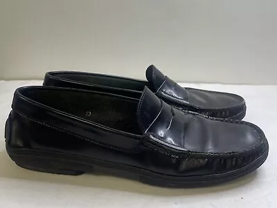 TOD’S  Women’s Penny Loafers Black Patent Leather Size 7 Made In Italy • $15.92