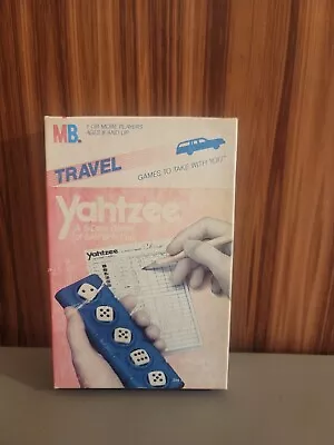 Vintage 1986 Travel Yahtzee W/ Box Milton Bradley Co. • $9.98