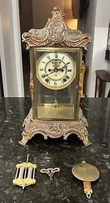Antique Ansonia Mantle Clock 15 Inches Tall Not Working • $299.99