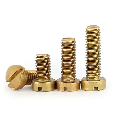 Brass Slotted Cheese Head Screws M2 M2.5 M3 M4 M5 M6 M8 M10 • $3.85