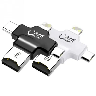 4 In 1 Mini USB OTG To USB 2.0 Adapter Micro SD Card Reader For Phone Pad • $9.15