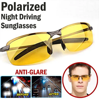 $3.10 • Buy Polarized Night Vision Driving Glass Men Glare Block Night Time Safety Glasses