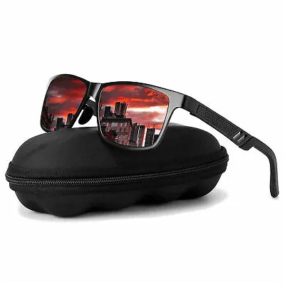 $19.99 • Buy Lanon Men HD Polarized Sunglasses Al-Mg Metal Frame Driving UV400 Glasses Drive