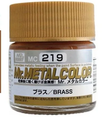 GSI Creos MR. Hobby MR. Metal Color MC219 Metallic Brass 10mL Paint Bucket • $8.95