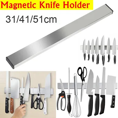 Wall Mounted Magnetic Knife Holder Kitchen Storage Bar Utensil Holder Strip Rack • £11.99