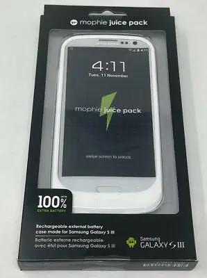Samsung Galaxy S3 Juice Pack Rechargeable External Battery Case White • $12