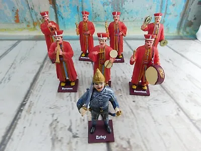 Ottoman Military Band Figurines Painted Resin Figurines Set Of 8 Pcs. 4-1/2  T • $62.69