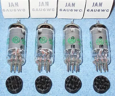 4 NOS General Electric JAN 6AU6WC 6136 Vacuum Tubes For Vintage AM/FM Radios • $39.95