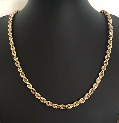 9ct GOLD ROPE CHAIN 375 GENTS LADIES 22  NECKLACE GOOD GAUGE / WEIGHT EXCELLENT • £439