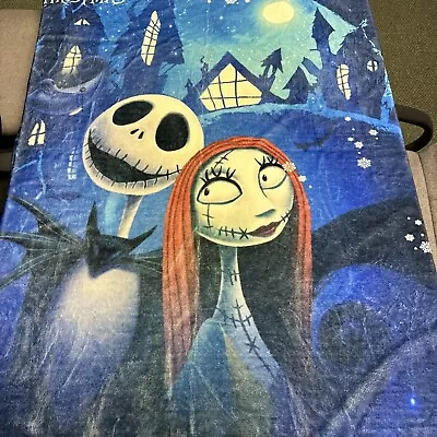 Disney's The Nightmare Before Christmas Jack Skellington Fleece Blanket Blue 48x • $13.99