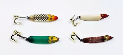 4 Paul Bunyan Flyrod Dodger Lures MI 1950s Tiny Rhinestone Eyes • $9.99