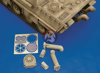 Royal Model 1/35 Tank Exhaust Mufflers Panther Ausf.G / Jagdpanther Family 050 • $25.46