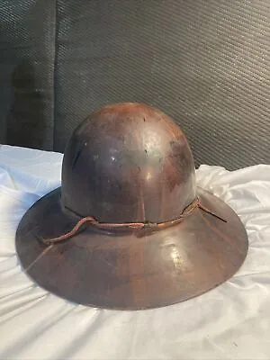 Vintage Brown Mine Safety Appliance Co. Skullguard Hard Hat Helmet Type K • $6